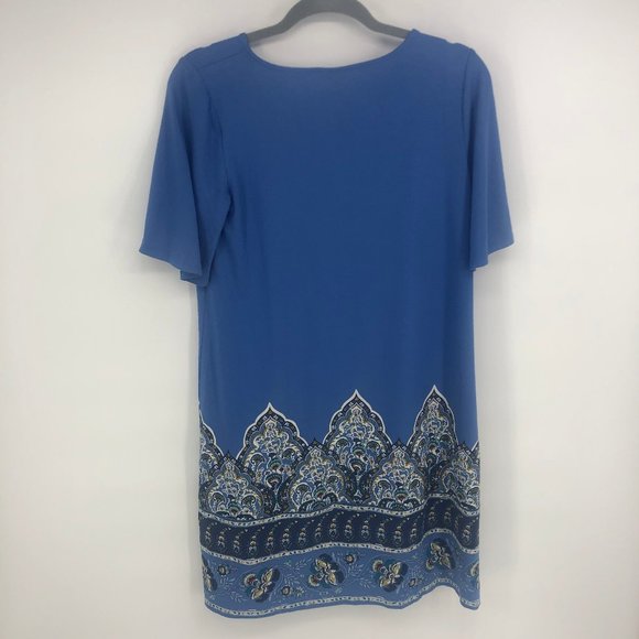 J. Jill Soft Flutter Sleeve Printed Dress Small - Picture 5 of 5